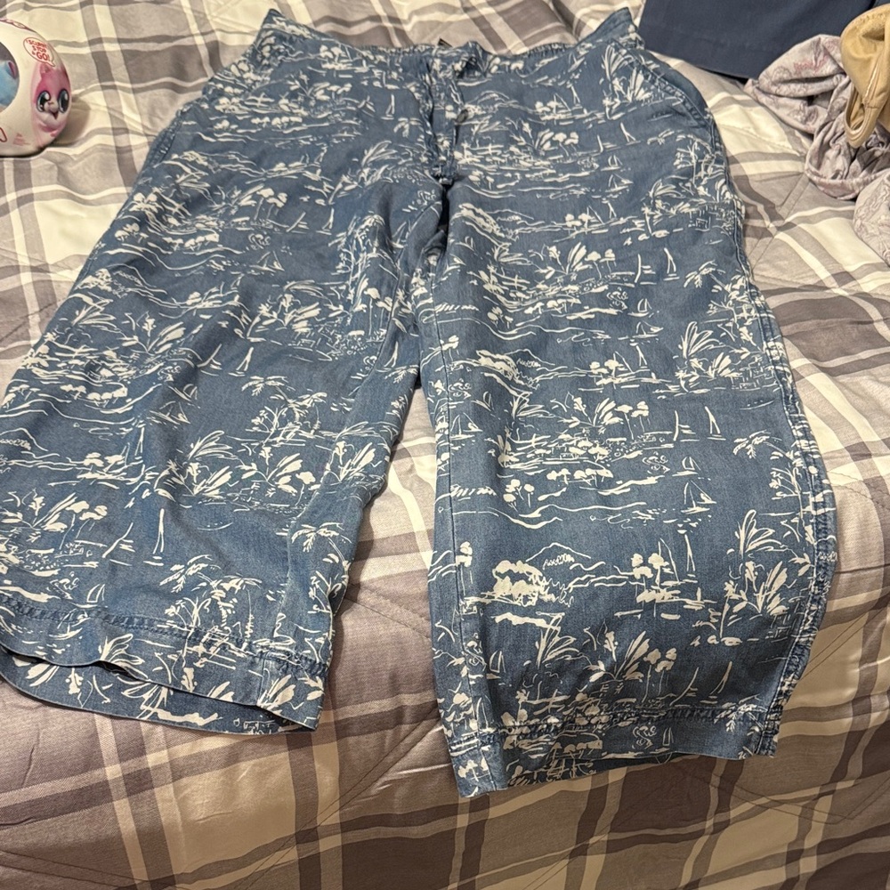 Zac & Rachel Blue and White Floral Pants